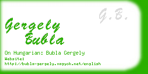 gergely bubla business card